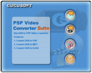 Cucusoft PSP Video Converter + DVD to PSP Suite screenshot